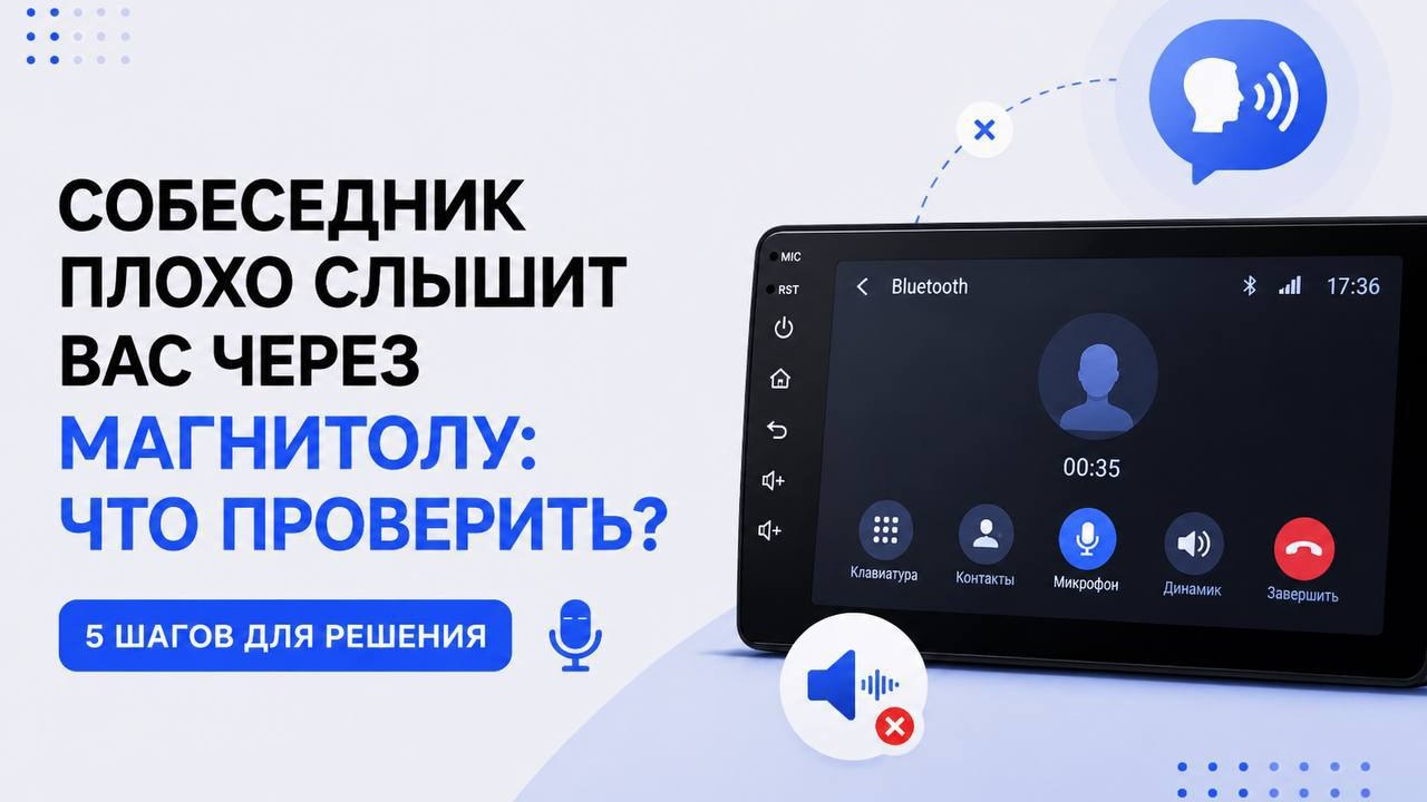 Плохо слышно при звонках: настройка микрофона в магнитоле