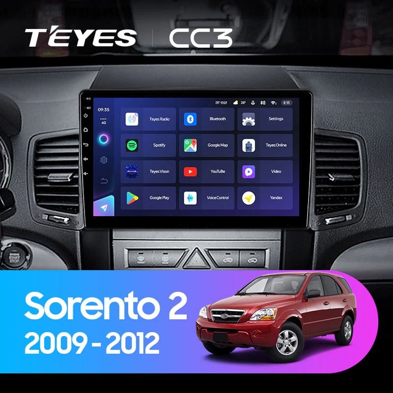 Штатная магнитола Teyes CC3 4/32 Kia Sorento 2 XM (2009-2012) Тип-B