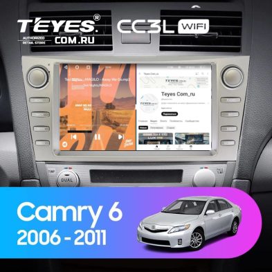 Штатная магнитола Teyes CC3L WiFi 2/32 Toyota Camry 6 XV 40 (2006-2011) F4 с кнопками