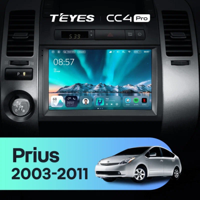Штатная магнитола Teyes CC4 Pro 8/128 Toyota Prius XW20 II (2003-2011) F2