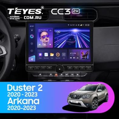 Штатная магнитола Teyes CC3 2K 6/128 Renault Arkana (2020-2023) F1 (13" с кнопками)