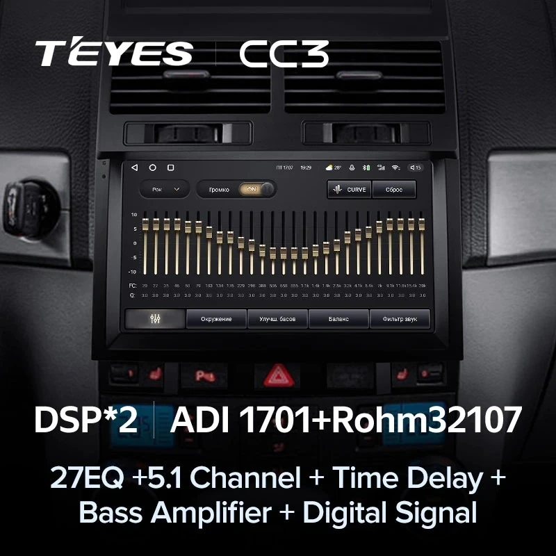 Штатная магнитола Teyes CC3 4/32 Volkswagen Touareg GP (2002-2010) F2