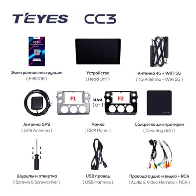 Штатная магнитола Teyes CC3 4/32 Toyota FJ Cruiser J15 (2006-2020) F2