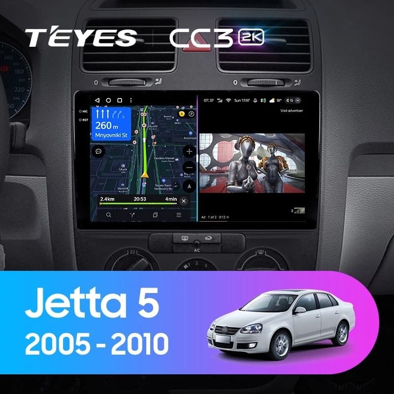 Штатная магнитола Teyes CC3 2K 4/64 Volkswagen Jetta 5 (2005-2010) F1