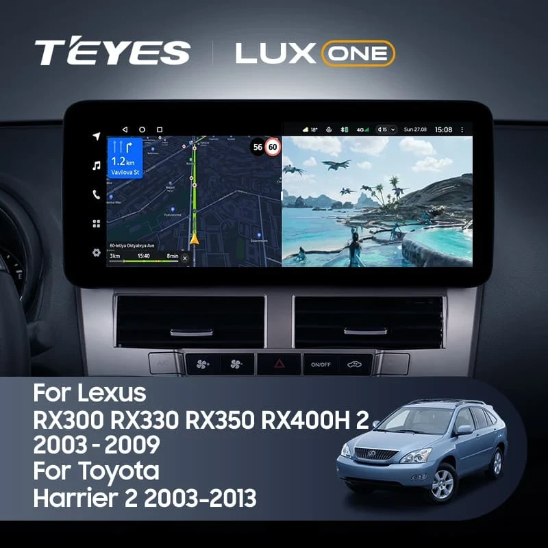 Штатная магнитола Teyes LUX ONE 6/128 Lexus RX300 RX330 RX350 RX400H (2003-2009) Тип-A