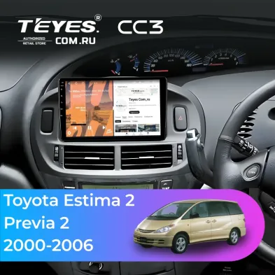 Штатная магнитола Teyes CC3 4/32 Toyota Estima 2 (2000-2006) Правый руль