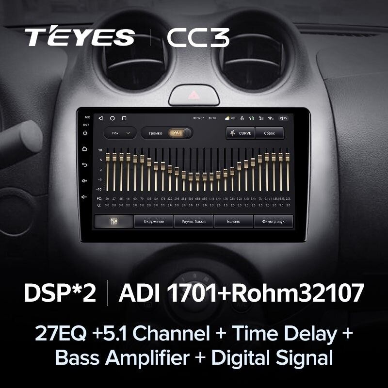 Штатная магнитола Teyes CC3 4/32 Nissan March K13 (2010-2013)