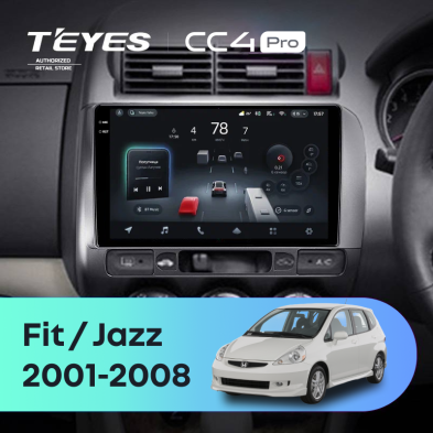Штатная магнитола Teyes CC4 Pro 12/256 Honda Jazz GD (2001-2008) Правый руль