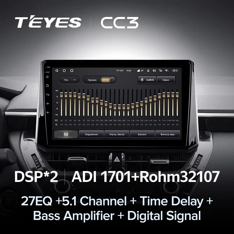Штатная магнитола Teyes CC3 4/32 Toyota Corolla 12 (2018-2020) Тип-A