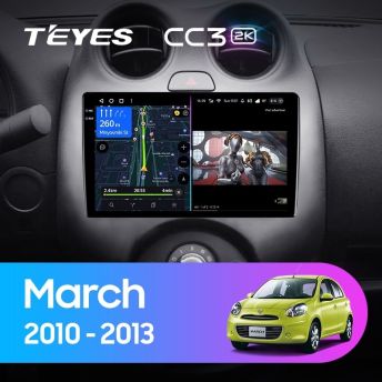 Штатная магнитола Teyes CC3 2K 4/64 Nissan March K13 (2010-2013)