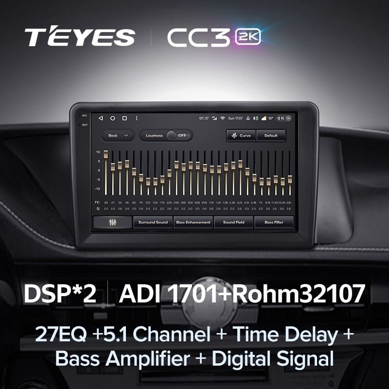 Штатная магнитола Teyes CC3 2K 360 6/128 Lexus ES ES200 ES250 ES300h ES350 XV60 VI (2012-2018) Тип-B