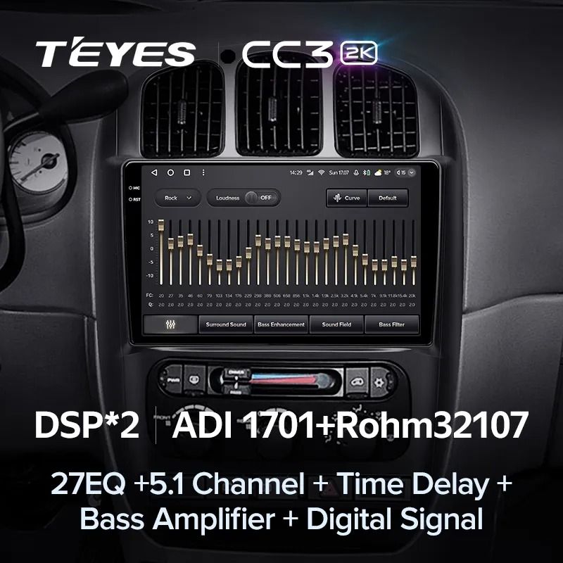 Штатная магнитола Teyes CC3 2K 4/32 Chrysler Town &amp; Country 4 RS (2000-2007) Тип-B