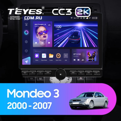 Штатная магнитола Teyes CC3 2K 6/128 Ford Mondeo 3 (2000-2007) F1 (13" с кнопками)