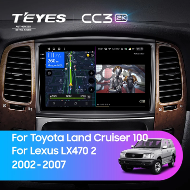 Штатная магнитола Teyes CC3 2K 4/32 Toyota Land Cruiser LC 100 / LC 105 (2002-2007) Тип-A