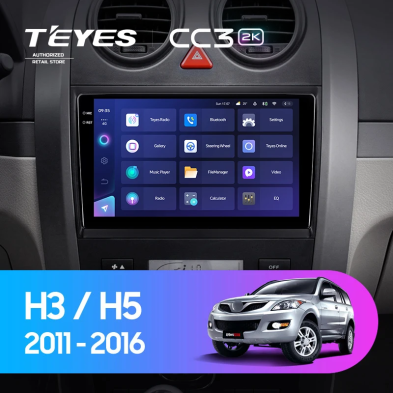 Штатная магнитола Teyes CC3 2K 4/64 Great Wall Hover H3 H5 (2011-2016)