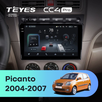 Штатная магнитола Teyes CC4 Pro 8/128 Kia Picanto SA Morning (2004-2007)