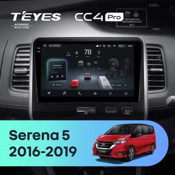 Штатная магнитола Teyes CC4 Pro 12/256 Nissan Serena 5 C27 (2016-2019) F2 правый руль