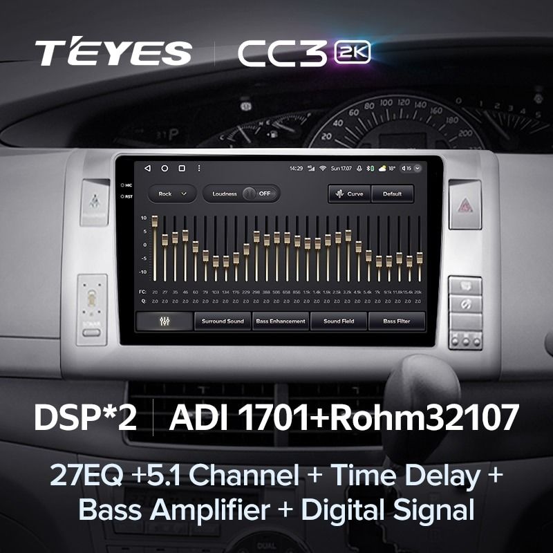 Штатная магнитола Teyes CC3 2K 4/64 Toyota Estima AHR20 XR50 3 (2006-2016) Правый руль