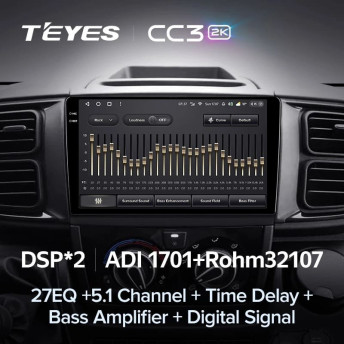 Штатная магнитола Teyes CC3 2K 6/128 Fiat Ducato Van L3H2 (2021-2023)