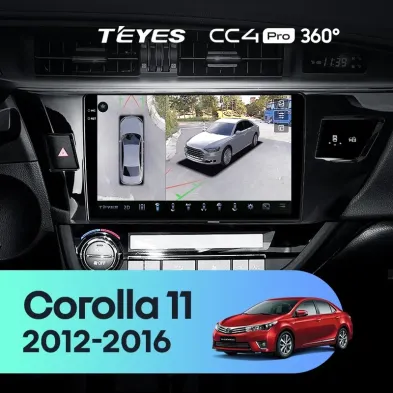 Штатная магнитола Teyes CC4 Pro 360 8/128 Toyota Corolla (2012-2016) Тип-A