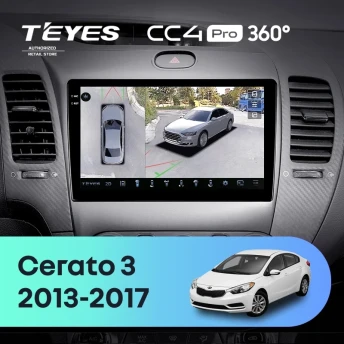 Штатная магнитола Teyes CC4 Pro 360 8/128 Kia Cerato 3 YD (2013-2017) F3