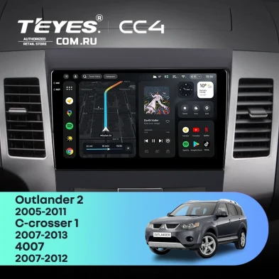Штатная магнитола Teyes CC4 8/128 Citroen C-Crosser 1 (2007-2013) Декор Тип-A