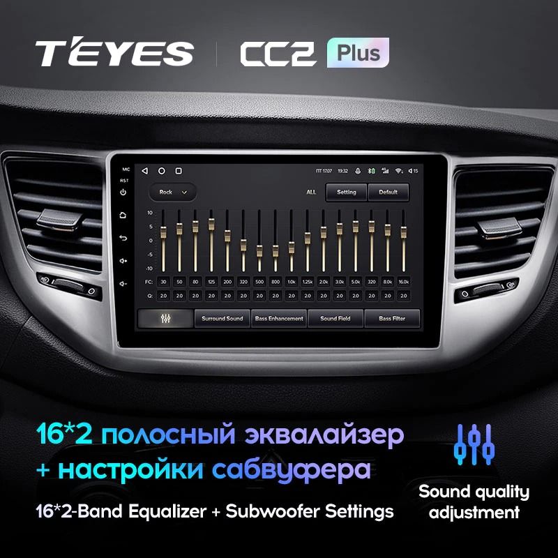 Штатная магнитола Teyes CC2 Plus 4/32 Hyundai Tucson 3 (2015-2018) Тип-A