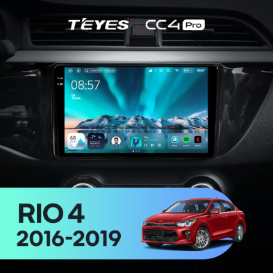 Штатная магнитола Teyes CC4 Pro 8/128 Kia RIO 4 (2016-2019) Тип-B