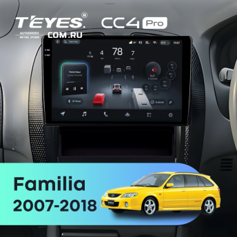 Штатная магнитола Teyes CC4 Pro 8/128 Mazda Familia (2007-2018) Правый руль