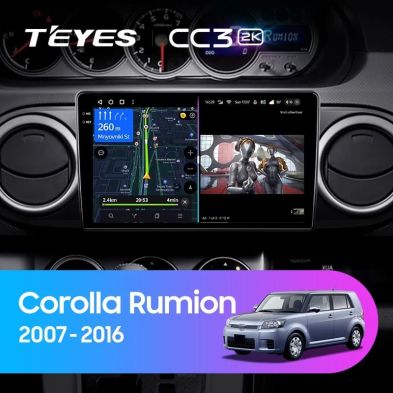 Штатная магнитола Teyes CC3 2K 6/128 Toyota Corolla Rumion E150 (2007-2016)