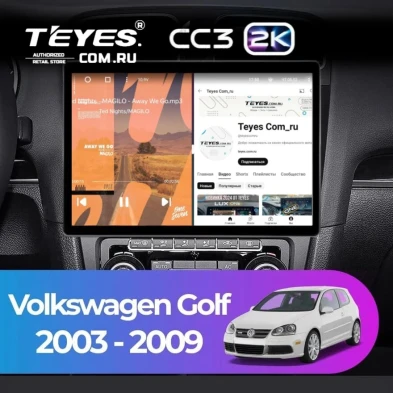 Штатная магнитола Teyes CC3 2K 4/32 Volkswagen Golf (2003-2009) (13")