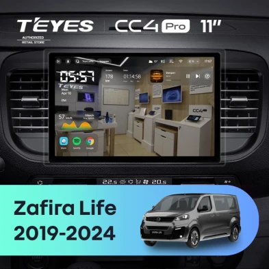 Штатная магнитола Teyes CC4 Pro 8/128 Opel Zafira Life (2019-2024) (11")