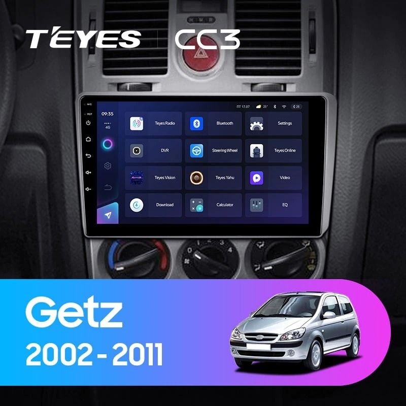 Штатная магнитола Teyes CC3 4/32 Hyundai Getz (2002-2011) F2
