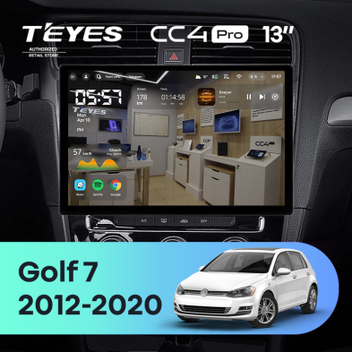 Штатная магнитола Teyes CC4 Pro 8/128 Volkswagen Golf 7 MK7 (2012-2020) F1 (13")
