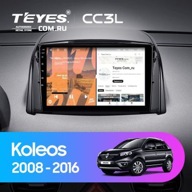 Штатная магнитола Teyes CC3L 4/64 Renault Koleos (2008-2016) Тип-A