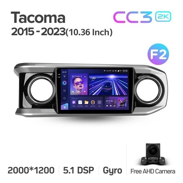 Штатная магнитола Teyes CC3 2K 360 6/128 Toyota Tacoma N300 (2015-2023) F2