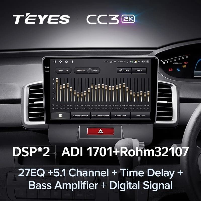 Штатная магнитола Teyes CC3 2K 4/32 Honda Freed 1 (2008-2016) Правый руль