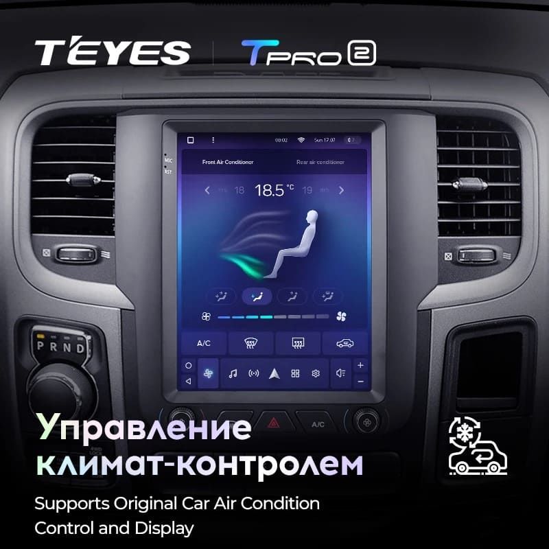 Штатная магнитола Tesla style Teyes TPRO 2 4/32 Dodge Ram 4 IV DJ DS (2013-2019) Тип-A