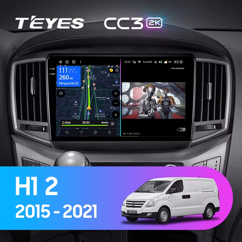 Штатная магнитола Teyes CC3 2K 4/32 Hyundai H1 2 (2015-2021) F2