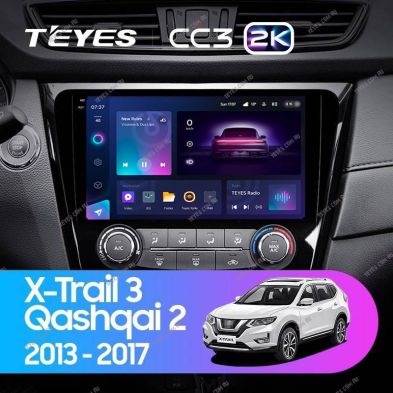 Штатная магнитола Teyes CC3 2K 6/128 Nissan Qashqai 2 (2013-2021) F2 климат контроль Тип-AB