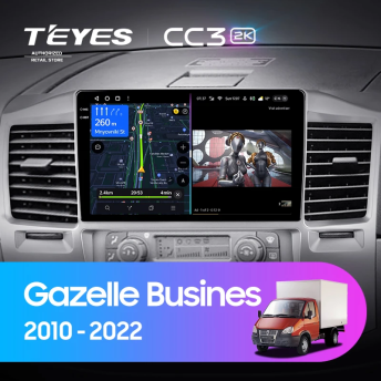Штатная магнитола Teyes CC3 2K 4/64 для GAZ Газель Бизнес (2010-2022) F3