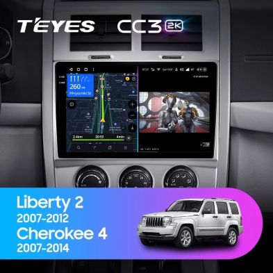 Штатная магнитола Teyes CC3 2K 6/128 Jeep Liberty 2 KK (2007-2012)