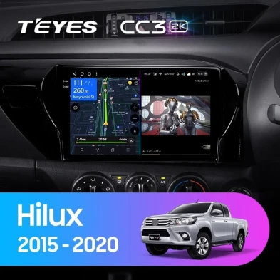 Штатная магнитола Teyes CC3 2K 4/32 Toyota Hilux Pick Up AN120 (2015-2020) Правый руль