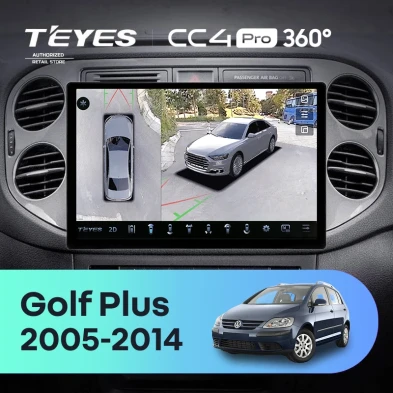 Штатная магнитола Teyes CC4 Pro 360 8/128 Volkswagen Golf Plus (2005-2014) (серая) F2 (11")