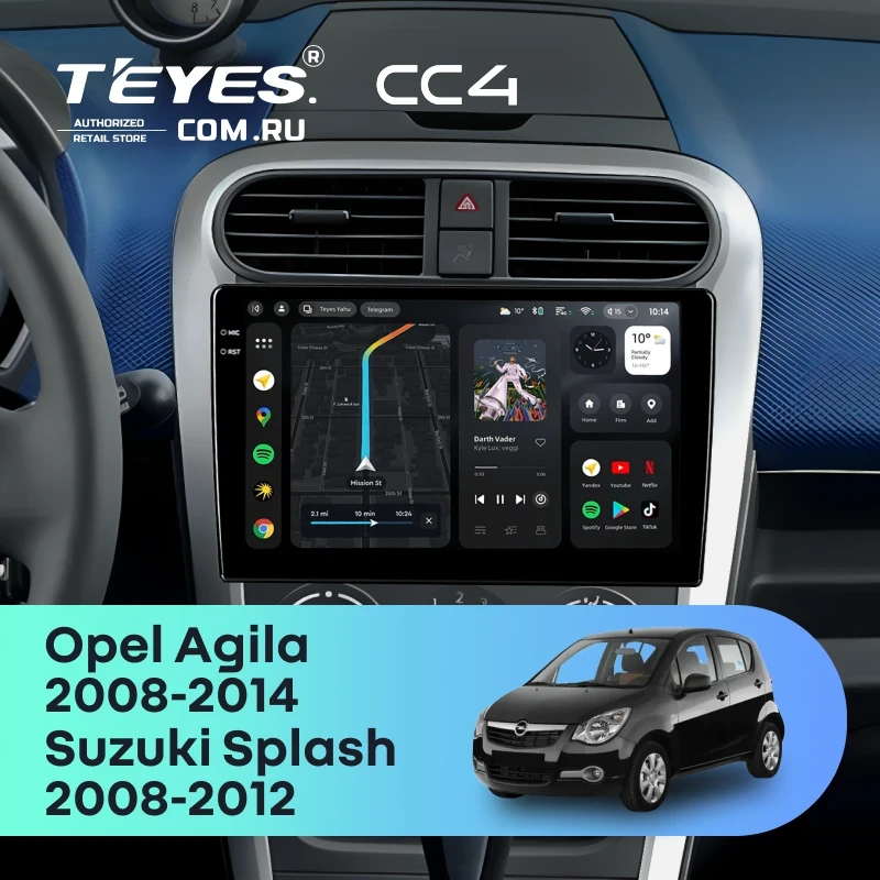 Штатная магнитола Teyes CC4 8/128 Suzuki Splash (2008-2012)