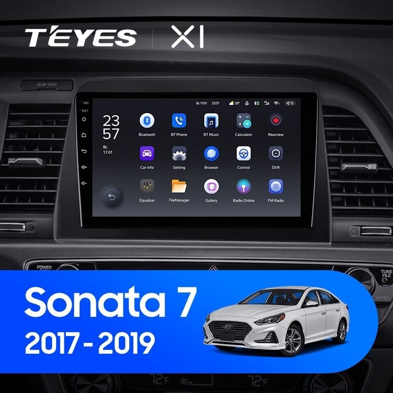 Штатная магнитола Teyes X1 4G 2/32 Hyundai Sonata 7 LF (2017-2019)