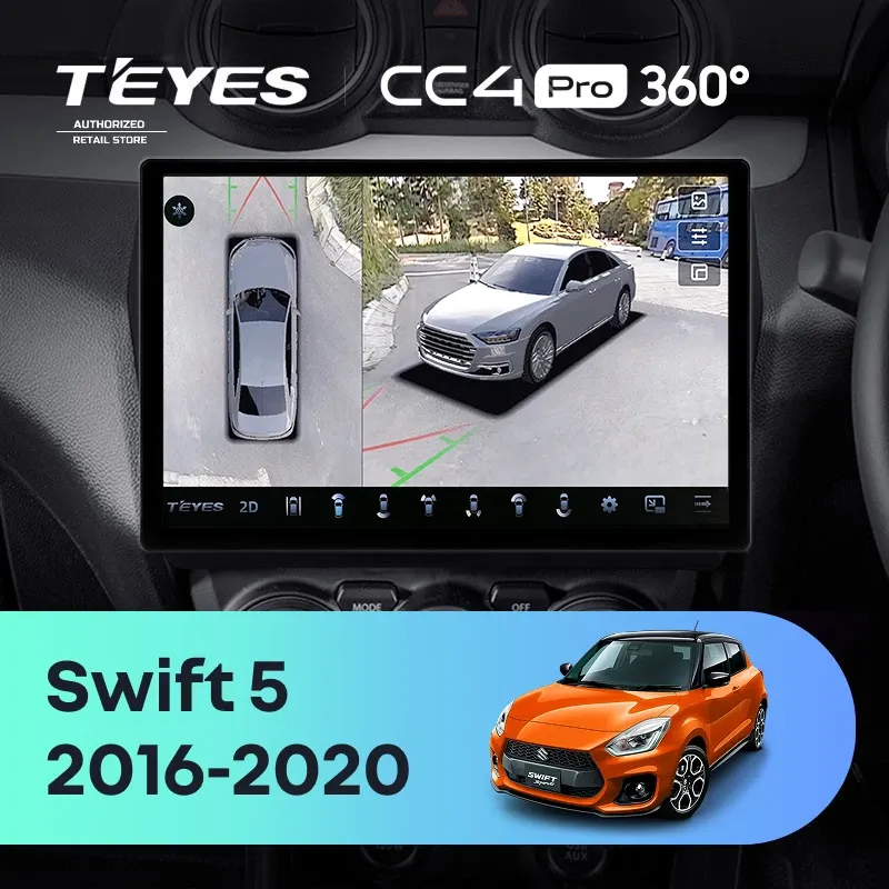 Штатная магнитола Teyes CC4 Pro 360 12/256 Suzuki Swift 5 (2016-2020) (13")