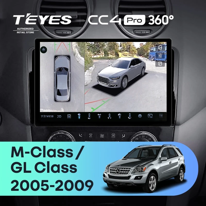 Штатная магнитола Teyes CC4 Pro 360 8/128 Mercedes-Benz GL-Class (2005-2009) F1 (13")