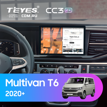 Штатная магнитола Teyes CC3 2K 4/64 Volkswagen Multivan (T6) 2020+ (11")