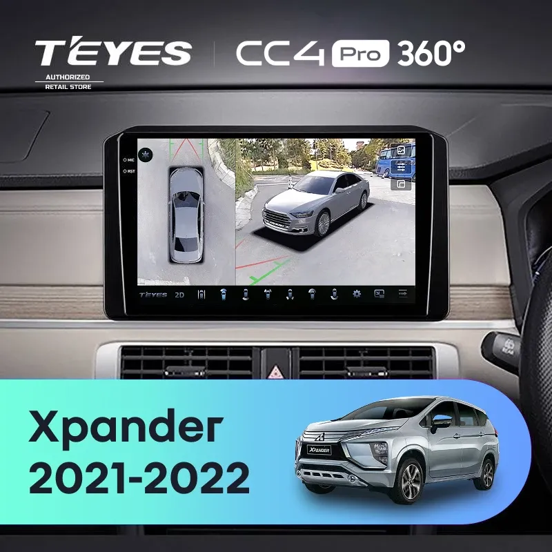 Штатная магнитола Teyes CC4 Pro 360 12/256 Mitsubishi Xpander (2021-2022) Правый руль